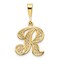 14K Gold Initial R Charm Jewelry FindingKing 28mm Long X 14mm Wide Approx.